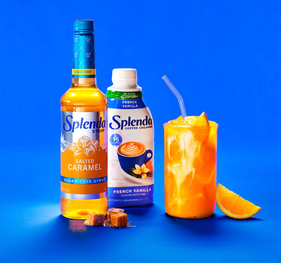 dirty soda made using splenda coffee creamer and splenda syrup